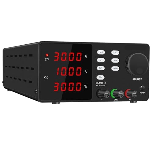 Labornetzteil Regelbar,Labor Netzteil Digitales, geregeltes Schaltnetzteil mit Gleichstrom, 30 V, 10 A, 5 A, USB, einstellbarer Laborstromquellenregler(SPPS-S3010 B,220V) von YETGFBH