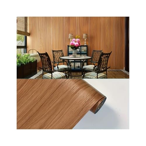 Linoleum Boden,Vinylboden Selbstklebend 3/10m Holzmaserung PVC Bodenaufkleber Selbstklebende wasserdichte Wohnzimmer Schlafzimmer Schrankaufkleber Home Verdickung(Redwood,40cmX3.0m) von YETGFBH