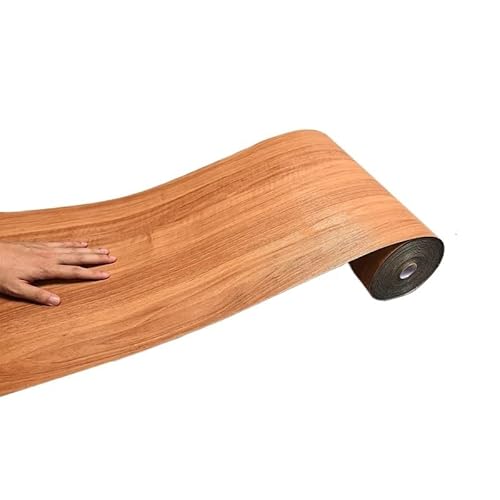 Linoleum Boden,Vinylboden Selbstklebend 40CM Rolle Material Holzmaserung Self-adhesive Wand Aufkleber Boden Aufkleber Hintergrund Wand Dekoration Schlafzimmer Küche Wasserdicht(C,40cmX3.0m) von YETGFBH
