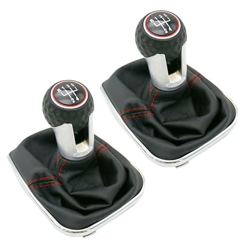 Schaltknauf,Shift Knob 2X Passend für Bora MK4 Passend für Golf 4 Passend für Jetta 4 98-04 Auto-Schaltknauf 5-Gang (Blende 12 mm) von YETGFBH