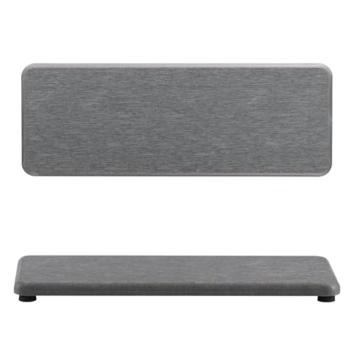 YETGFBH Badematte Stein,Steinmatte Badezimmer 2 Stück Waschtischablagen (6,3 x 3,15 Zoll), Untersetzer aus Kieselgur, Seifenschale for die Küche, wasserabsorbierender Stein verwendet(22-8cm Grey) von YETGFBH