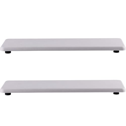 YETGFBH Badematte Stein,Steinmatte Badezimmer 2 Stück Waschtischablagen (6,3 x 3,15 Zoll), Untersetzer aus Kieselgur, Seifenschale for die Küche, wasserabsorbierender Stein verwendet(26-8cm White) von YETGFBH