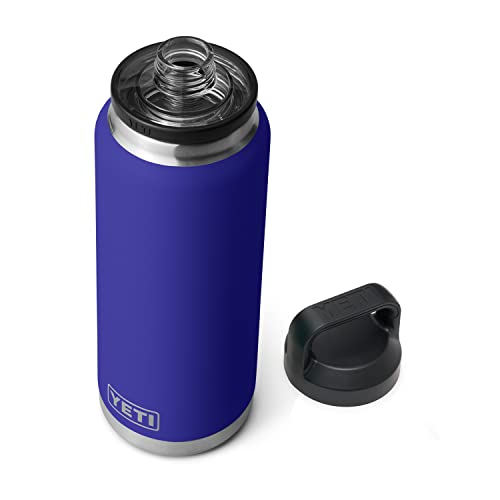 YETI Rambler 1020 ml Flasche, vakuumisoliert, Edelstahl mit Umarmverschluss, Offshore-Blau von YETI