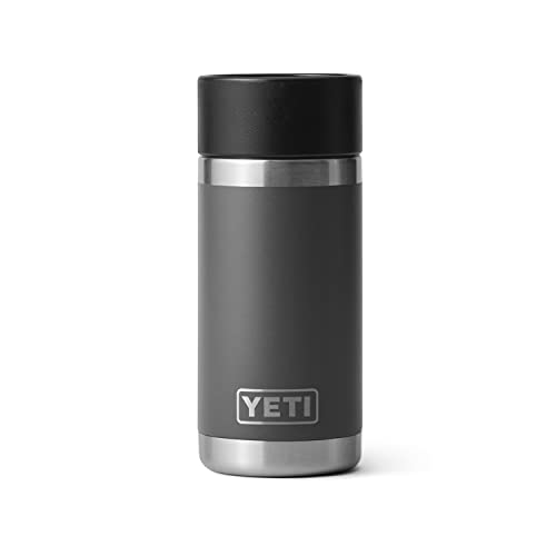 YETI Rambler 340 ml Flasche, Edelstahl, vakuumisoliert, mit Hot Shot Cap, Anthrazit von YETI