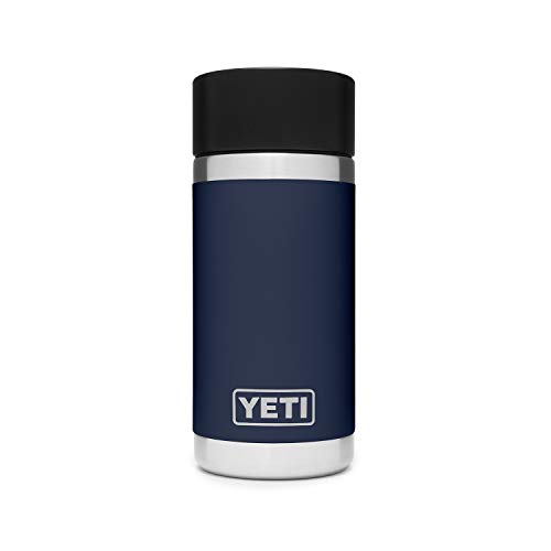 YETI Rambler 340 ml Flasche, Edelstahl, vakuumisoliert, mit Hot Shot Cap, Marineblau von YETI