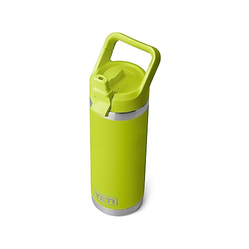 YETI Rambler 530 ml Flasche, vakuumisoliert, Edelstahl mit Strohhalmverschluss, Chartreuse von YETI