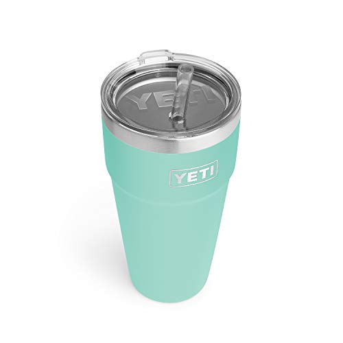 YETI Rambler 740 ml Strohhalmbecher, vakuumisoliert, Edelstahl mit Strohhalmdeckel, Meeresschaum von YETI