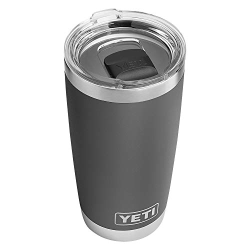 YETI Rambler Becher, 590 ml, Edelstahl, vakuumisoliert, mit MagSlider-Deckel, Anthrazit von YETI