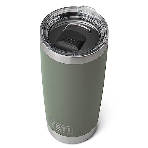 Yeti YETI Rambler Becher, 590 ml, Edelstahl, vakuumisoliert, mit MagSlider-Deckel, Camp Green von YETI