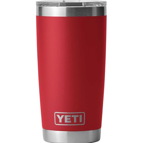 YETI Rambler Becher, 590 ml, Edelstahl, vakuumisoliert, mit MagSlider-Deckel, Rescue Red von YETI