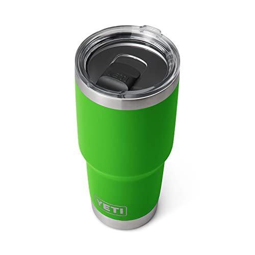 YETI Rambler Becher, 850 ml, Edelstahl, vakuumisoliert, mit MagSlider-Deckel, Baldachin, grün von YETI