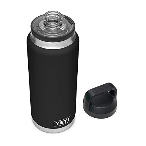 YETI Rambler Flasche, vakuumisoliert, Edelstahl, mit Verschlussverschluss, Schwarz von YETI