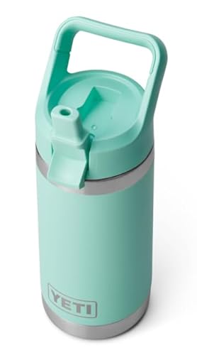YETI Rambler JR Kinderflasche Mit Farblich Abgestimmtem Trinkhalmdeckel, Seafoam, 12 oz (355 ml) von YETI