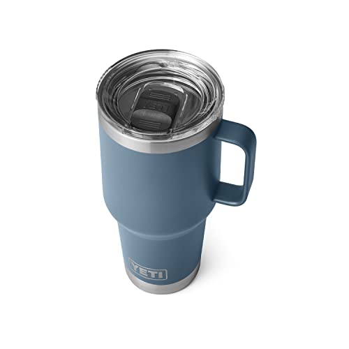 YETI Rambler Reisebecher, Edelstahl, vakuumisoliert mit starkem Deckel, 850 ml, Nordic Blue von YETI