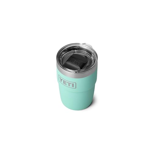 YETI Rambler stapelbare Tasse, Edelstahl, vakuumisolierte Espressotasse mit MagSlider-Deckel, 237 ml, Meeresschaum von YETI