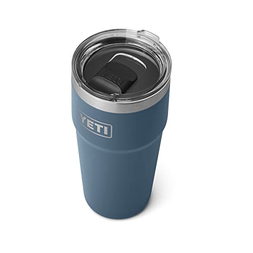 YETI Rambler Stapelbares Pint, vakuumisoliert, Edelstahl, mit MagSlider-Deckel, 473 ml, Nordic Blue von YETI