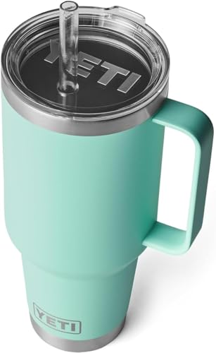 YETI Rambler Trinkbecher Mit Trinkhalmdecke, Seafoam, 42 oz (1,2 l) von YETI