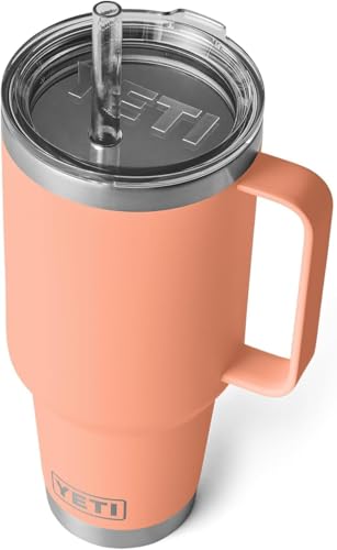 YETI Rambler Trinkbecher Mit Trinkhalmdecke, Lowcountry Peach, 42 oz (1,2 l) von YETI