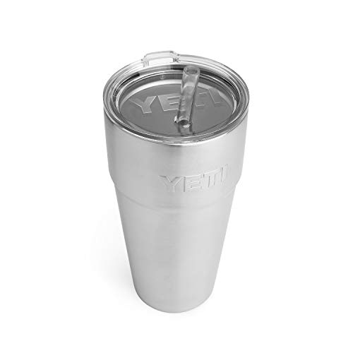 YETI Rambler Strohhalmbecher, Vakuumisoliert, Edelstahl, mit Strohhalm-Deckel, 740 ml von YETI