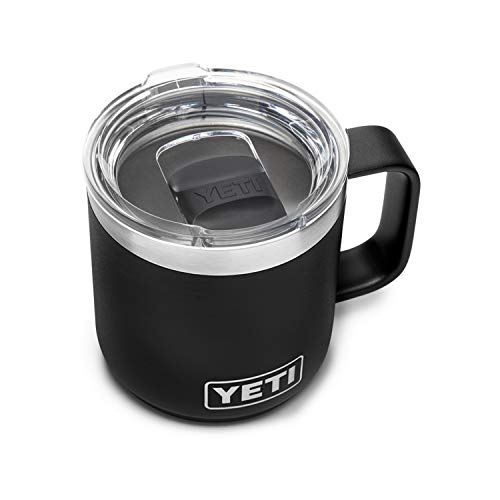 YETI Rambler stapelbarer Becher, vakuumisoliert, Edelstahl mit MagSlider-Deckel, 284 ml, Schwarz von YETI