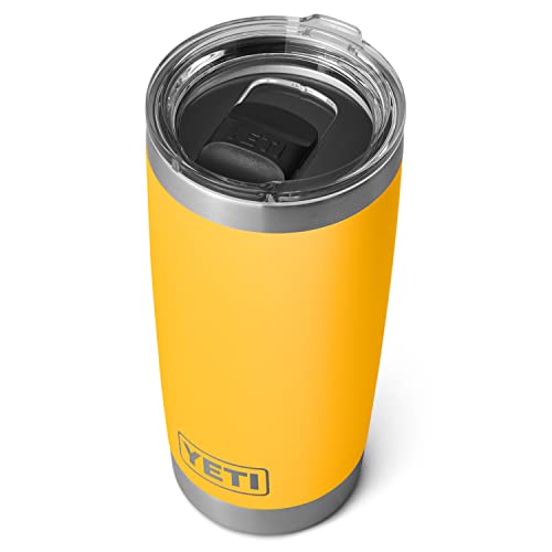 YETI Rambler Trinkglas, Edelstahl, vakuumisoliert, mit MagSlider-Deckel, 590 ml, Alpingelb von YETI