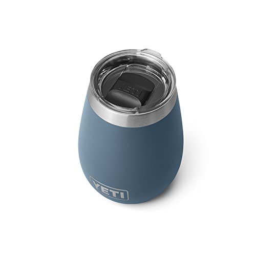 YETI Rambler Weinglas, vakuumisoliert, Edelstahl, mit MagSlider-Deckel, 284 ml, Nordic Blue von YETI