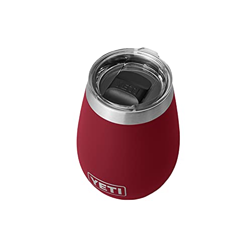 YETI Rambler Weinglas, vakuumisoliert, Edelstahl, mit MagSlider-Deckel, 284 ml, Rot von YETI