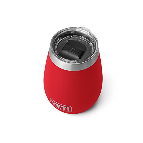 Yeti Rambler Weinglas, vakuumisoliert, Edelstahl, mit MagSlider-Deckel, 284 ml, Rescue Red von YETI