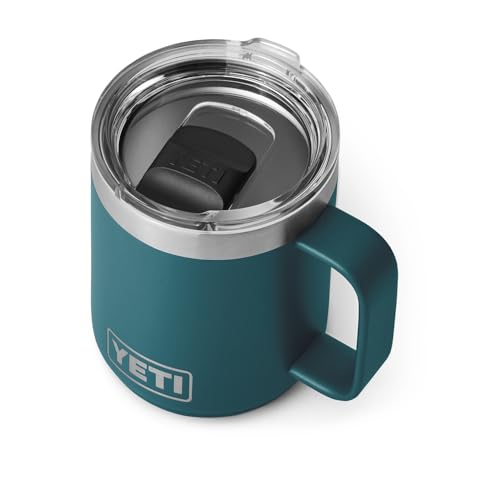 YETI Rambler stapelbarer Becher, vakuumisoliert, Edelstahl mit MagSlider-Deckel, 284 ml, Agave-Blaugrün von YETI