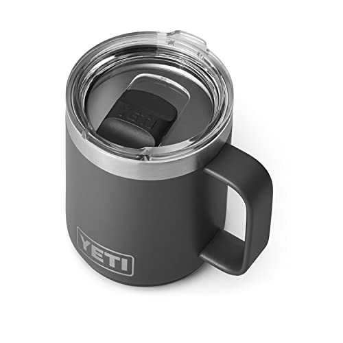 YETI Rambler stapelbarer Becher, vakuumisoliert, Edelstahl, mit MagSlider-Deckel, 295 ml, Anthrazit von YETI