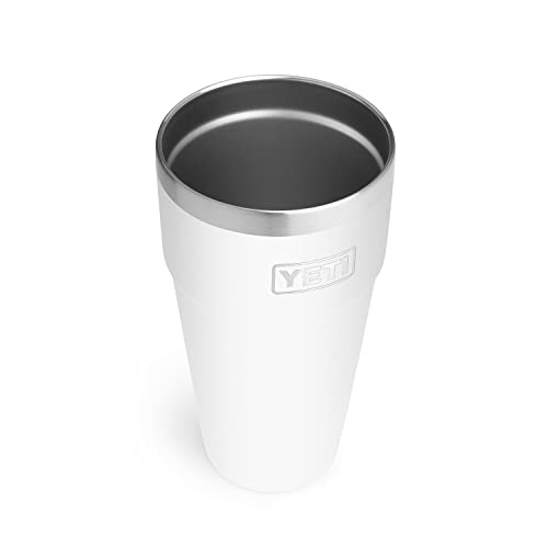 YETI Rambler stapelbarer Becher, vakuumisoliert, Edelstahl ohne Deckel, 750 ml, Weiß von YETI