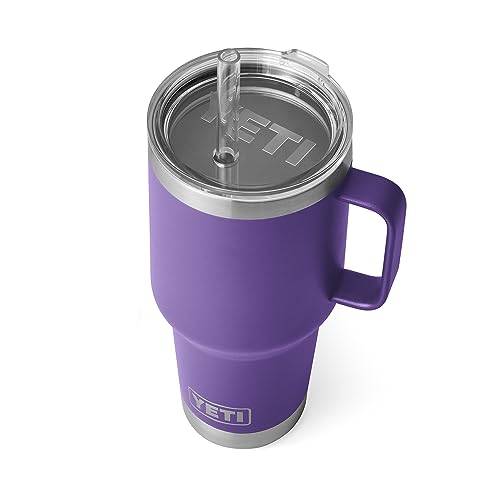 Yeti YETI Rambler Strohhalm-Becher, vakuumisoliert, Edelstahl, 1000 ml, Violett von YETI