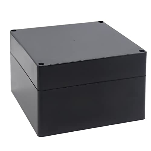 YETLEBOX Wasserdichte Abzweigdose, IP67 wasserdichte Projektbox, langlebiger ABS-Kunststoff, elektronisches Gehäuse, Gehäuse für Heimwerker-Elektroprojekte, schwarz, 160 x 160 x 90 mm von YETLEBOX