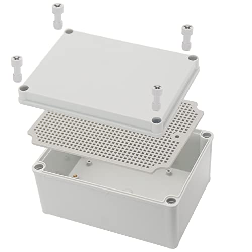 YETLEBOX Wasserdichte Elektrobox mit Montageplatte 200 x 150 x 100 mm, IP67 Anschlussdose staubdicht Kunststoff DIY Elektrische Projektgehäuse Gehäuse Box grau 20,1 x 15,0 x 9,9 cm YETLEBOX Wasserdichte Elektrobox mit Montageplatte 200 x 150 x 100 mm, IP67 Anschlussdose staubdicht Kunststoff DIY Elektrische Projektgehäuse Gehäuse Box grau 20,1 x 15,0 x 9,9 cm von YETLEBOX