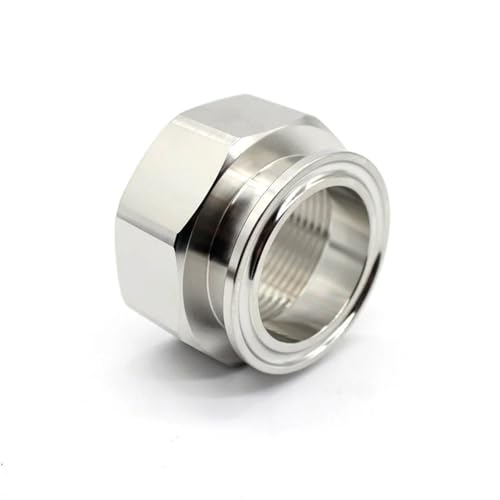 1/4 "bis 2" Edelstahl Tri Clamp 25,4 mm 50,5 mm 64 mm 77,5 mm Sechskant-Innengewindeadapter Tri-Clamp-Innengewindeteile SS304(2 p-ac,T-C 25.4MM_1-1/2") von YEUBXDJ