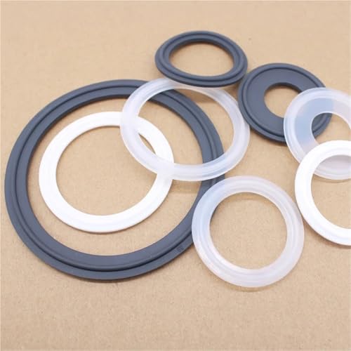 Dichtung lebensmittelechte weiße Silikondichtung passend for Tri-Clamp-Ferrule 3/4"-6" for Bier-Silikondichtung(Silicon,20_114MM-OD130MM) von YEUBXDJ