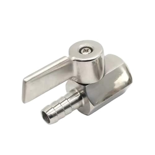 Innengewinde 1/8" - 3/4" x 7-20mm Schlauchanschluss Mini Sanitär-Kugelhahn Selbstgebrautes Bier SUS 304 Edelstahl mit Edelstahlgriff(3I4inchX16mm 284g) von YEUBXDJ