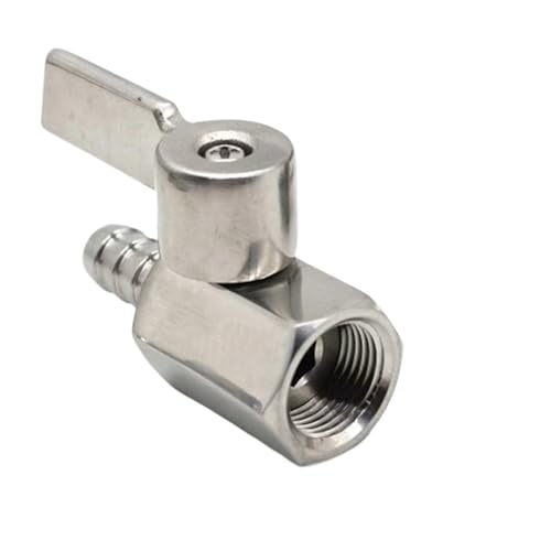 Kugelhahn Edelstahlgriff 1/8 1/4 3/8 1/2 bis 7 mm 10 mm 8 mm 12 mm Rohrpagode-Adapter weiblich männlich 304 2-Wege-Kugelhahn(Male,7MM_1I8 INCH) von YEUBXDJ