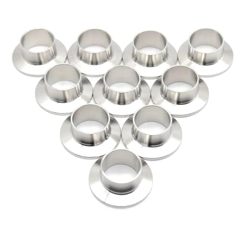 SS304 Edelstahl Sanitär Lebensmittelqualität Schnellspannfutter Klemmschweißen Direktes Ende Schnellöffnungsflansch 12,7 MM-254 MM(10pcs,57mmOD77.5) von YEUBXDJ