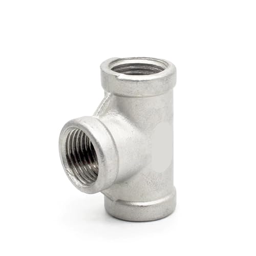SS304 T-Form Dreiwege-Rohrverschraubungen mit Innengewinde T-Typ Gerader Gewindeanschlussadapter 1/4 Zoll 1/2 Zoll 3/4 Zoll 1 Zoll 1-1/4 Zoll 1-1/2 Zoll(DN50) von YEUBXDJ