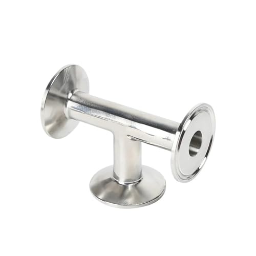 Sanitär-Tri-Clamp-Equal-T-Stück SS304 SS316L-Clamp-T-Stück Spiegelpoliertes Edelstahl-T-Stück Lebensmittelqualität 25 mm 38 mm Clamp-Flansch-T-Stück(K50.5xOD32,SS304) von YEUBXDJ