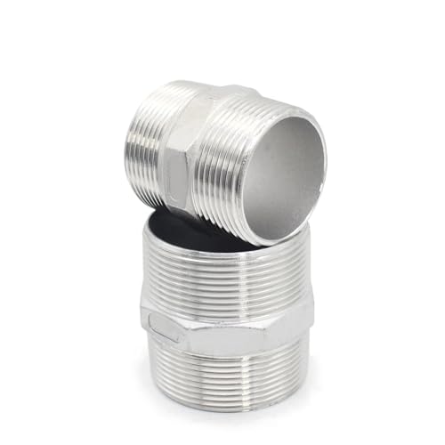 Sechskantnippel mit Außengewinde, Edelstahl SS304, Rohrverschraubung(1I2 inch 43g) von YEUBXDJ