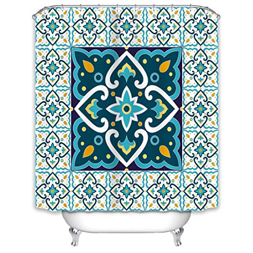 YEVDA Mosaik Duschvorhang 240x200cm Wasserdicht Anti-Schimmel Stoff für Badezimmer Motiv-B von YEVDA