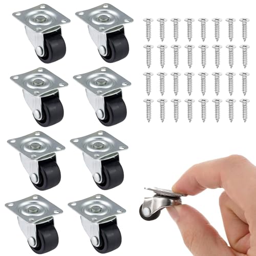 8 Stück Möbelrollen Klein, 25mm 360 Grad Lenkrollen set Schwerlastrollen set Möbelrollen, Leise Schwenkrollen Transportrollen mit Schrauben für Mini Möbel Aufbewahrungsbox 8 Stück Möbelrollen Klein, 25mm 360 Grad Lenkrollen set Schwerlastrollen set Möbelrollen, Leise Schwenkrollen Transportrollen mit Schrauben für Mini Möbel Aufbewahrungsbox von YEWCEP