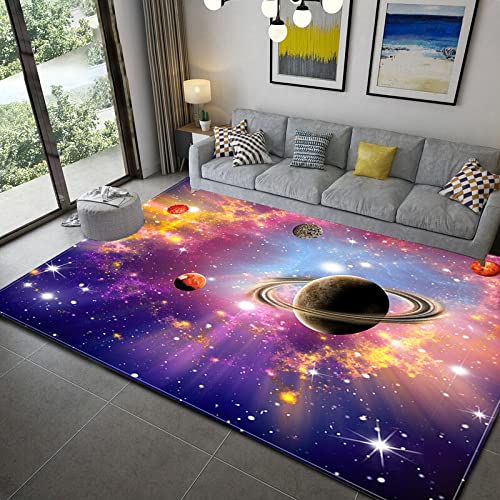 YEWIER Flame Star Galaxy 3D Teppich Junge Mädchen Zimmer Bodenmatte Schlafzimmer rutschfeste Teppich Korridor Bodenmatte von YEWIER