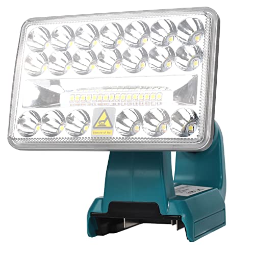 18 W 2000 LM Akku-LED-Arbeitsleuchte Powered by 14,4 V 18 V Li-Ionen-Akkus BL1850 BL1830 YEX-BUR Hand-Taschenlampe Baustellenbeleuchtung im Freien Strahler Flutlicht mit 5 V 2,1 A USB-Anschluss von YEX-BUR