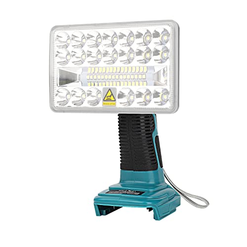 Arbeitsleuchte für Makita 18V Akku, 18W 2000LM LED Leuchte Strahler Tragbare Taschenlampe mit 5V 2.1A USB-Anschluss für Garage, Werkstatt, Camping oder Baustelle von YEX-BUR
