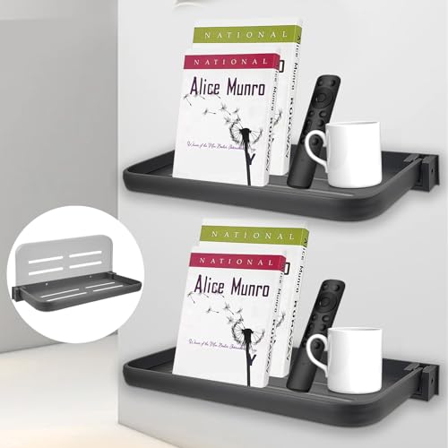 YEXEXINM 2 Stück Klappbares Wandregal, 30cm Aluminium Bohrfreie Wandhalterung, Vielseitige Schwebende Aufbewahrung für Wohnmobile, Schlafzimmer, Büro, Badezimmer oder Küche YEXEXINM 2 Stück Klappbares Wandregal, 30cm Aluminium Bohrfreie Wandhalterung, Vielseitige Schwebende Aufbewahrung für Wohnmobile, Schlafzimmer, Büro, Badezimmer oder Küche von YEXEXINM