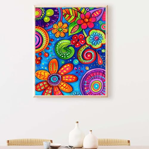 Blume Diamond Painting, Diamond Painting Erwachsene Gelb Diamant Malerei DIY Runden Steine Kristall Kunst Bastelnset Erwachsene Anfänger Set, zur Zimmer Wanddeko, Geschenke 40 x 50 cm PJY3 5-8 von YEYUMEOZ