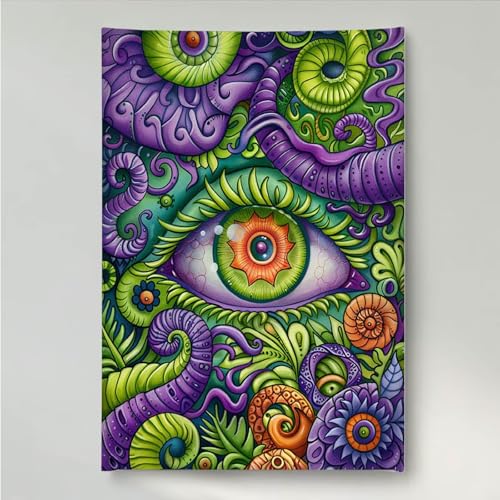 Diamond Painting Erwachsene Abstrakt 5D DIY Diamant Painting Bilder für Kinder Anfänger, Runde Full Drill Auge, Mosaikherstellung Bastelset für Haus Wanddekoration Geschenke 50 x 65 cm PjY1315 9-7 von YEYUMEOZ